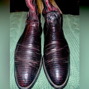 Dan Post Teju Lizard black cherry 11.5 EE